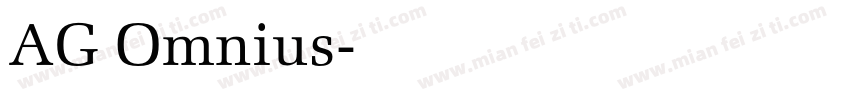 AG Omnius字体转换